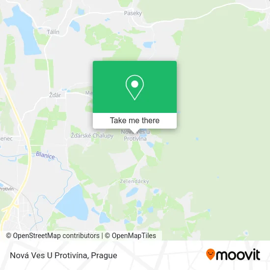 Карта Nová Ves U Protivína