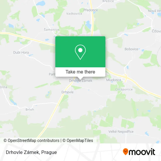 Карта Drhovle Zámek