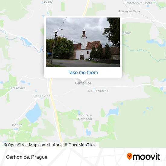 Карта Cerhonice