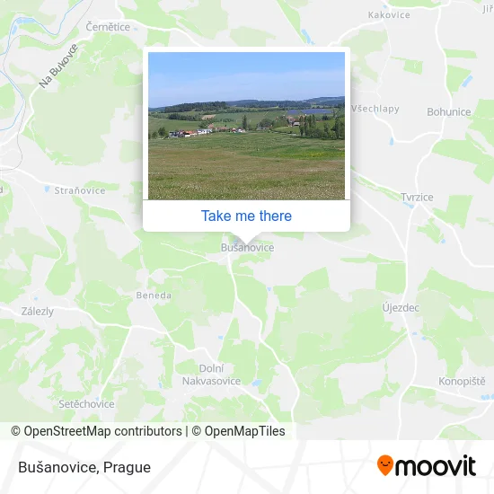 Карта Bušanovice
