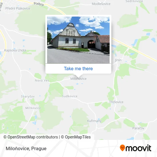 Карта Miloňovice