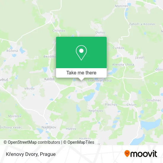 Křenovy Dvory map