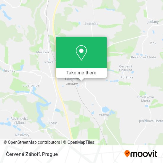 Červené Záhoří map