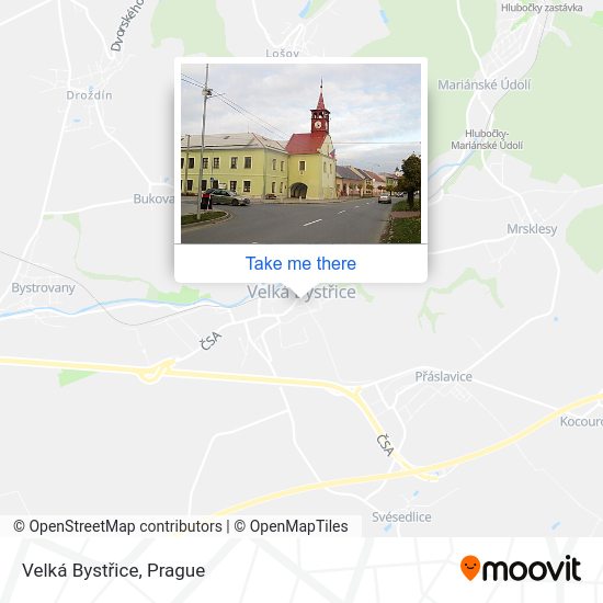 Velká Bystřice map