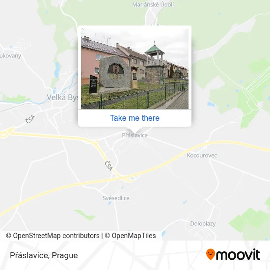 Карта Přáslavice