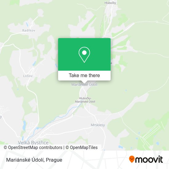 Mariánské Údolí map
