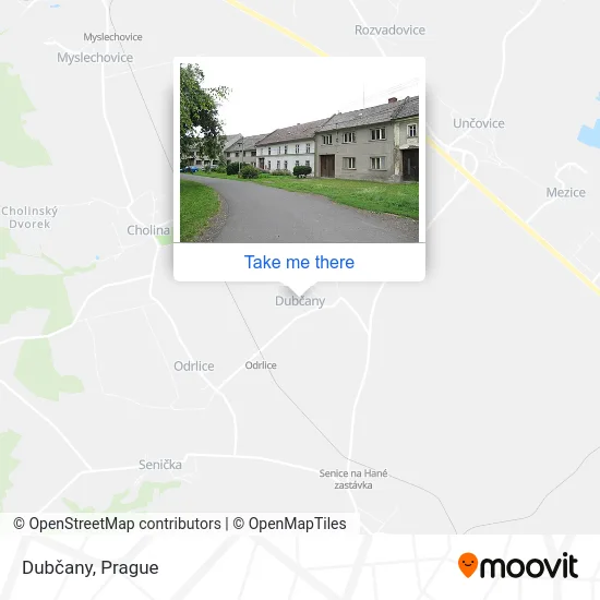 Dubčany map