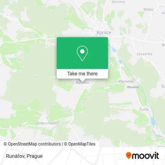 Карта Runářov