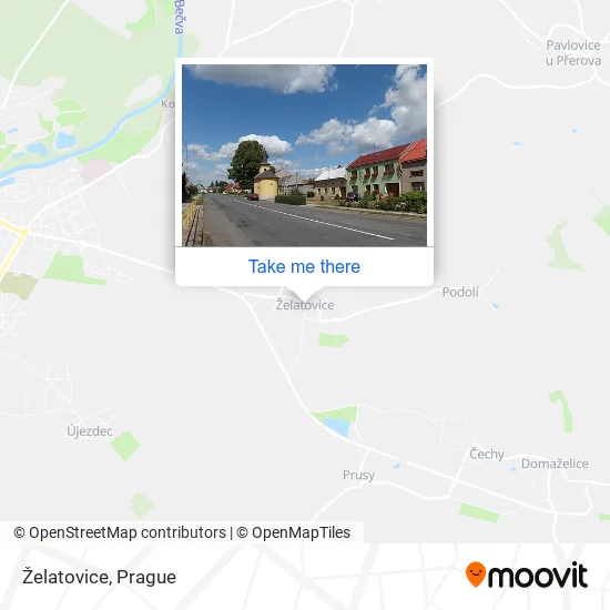 Карта Želatovice