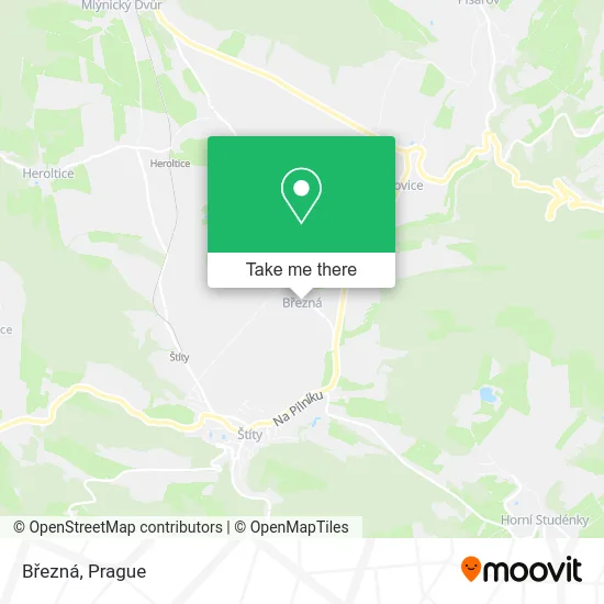 Карта Březná