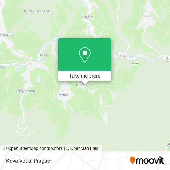 Křivá Voda map