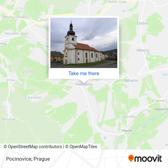 Карта Pocinovice