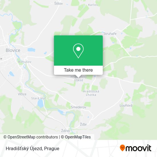 Hradišťský Újezd map