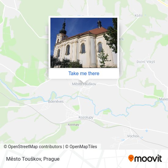 Město Touškov map