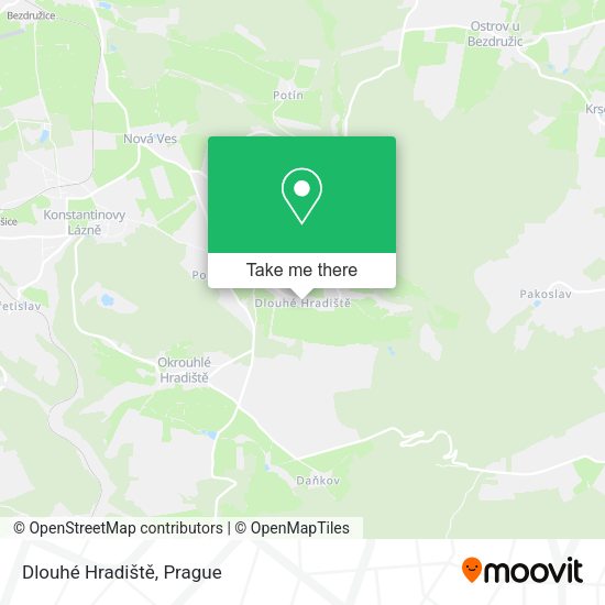 Dlouhé Hradiště map