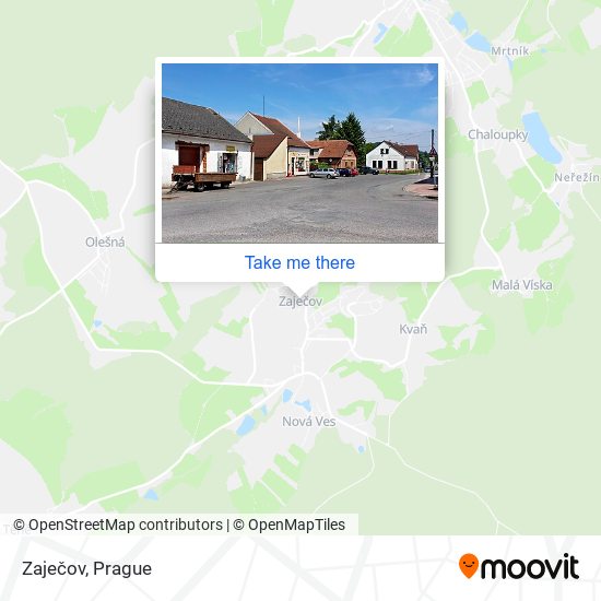 Zaječov map