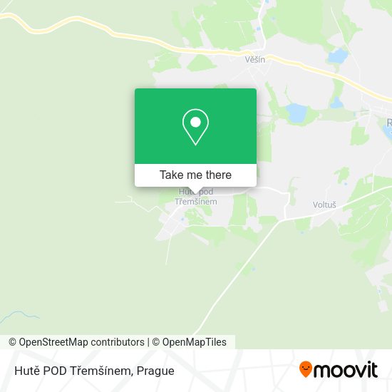 Hutě POD Třemšínem map