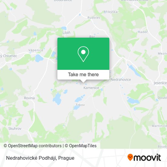 Nedrahovické Podhájí map