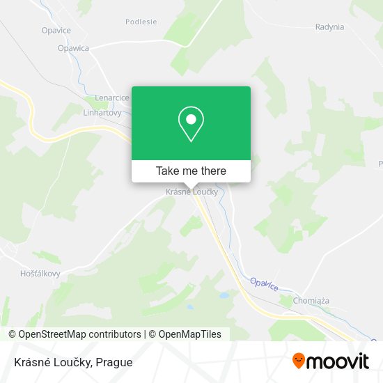 Krásné Loučky map
