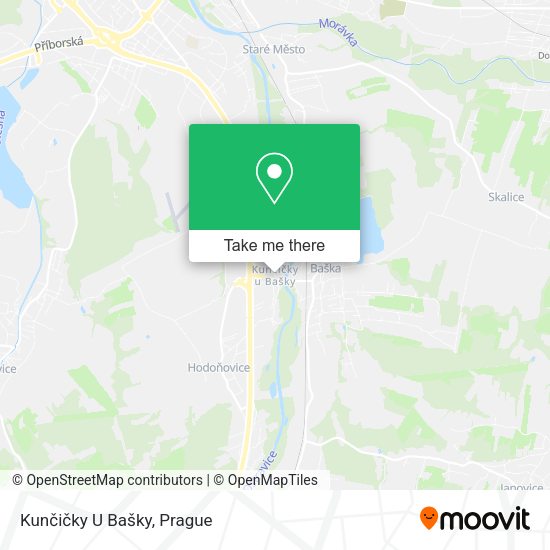 Kunčičky U Bašky map