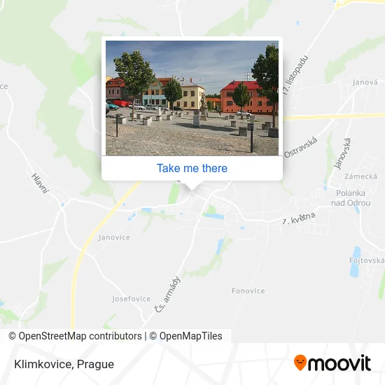 Карта Klimkovice