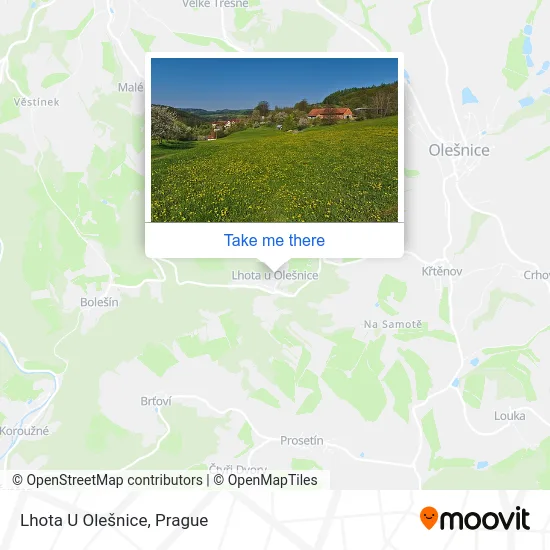 Карта Lhota U Olešnice