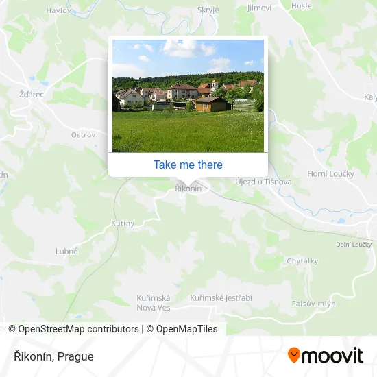 Карта Řikonín
