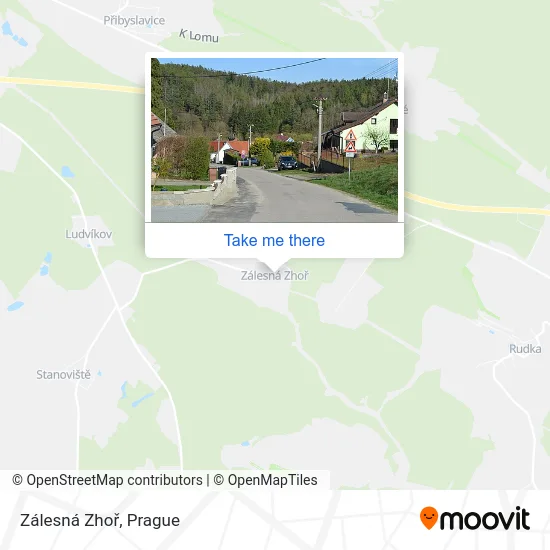 Карта Zálesná Zhoř