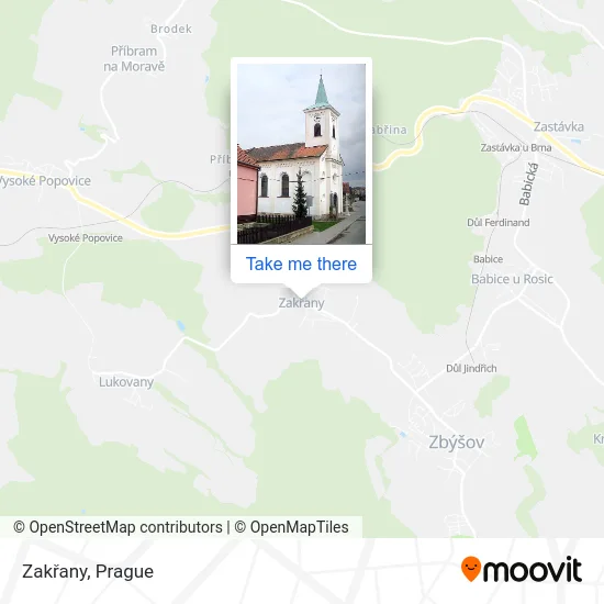 Карта Zakřany