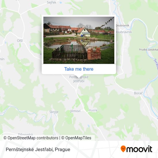 Pernštejnské Jestřabí map