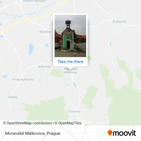 Карта Moravské Málkovice