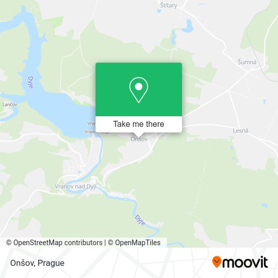 Карта Onšov