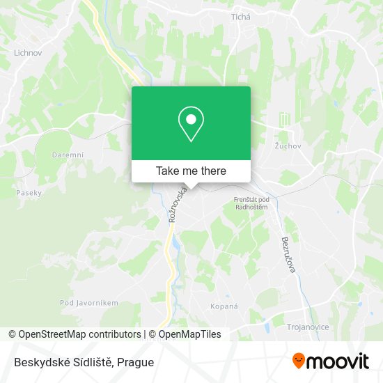 Beskydské Sídliště map