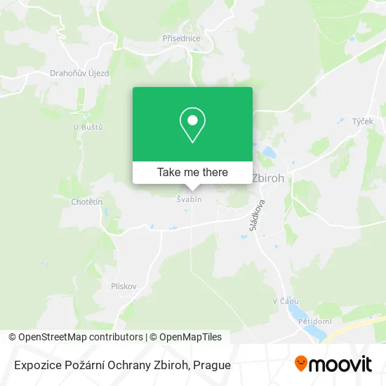 Expozice Požární Ochrany Zbiroh map