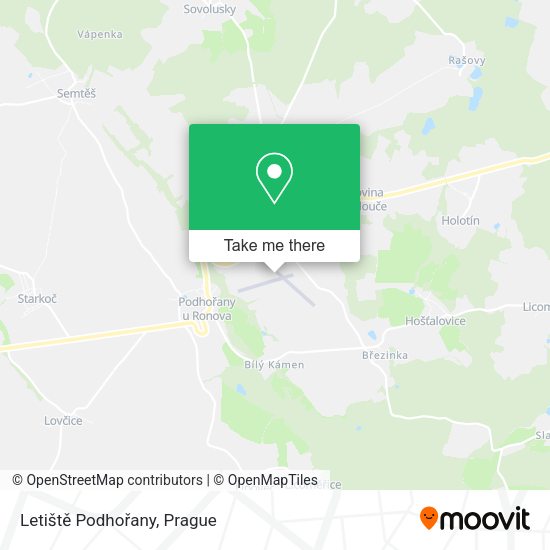 Letiště Podhořany map