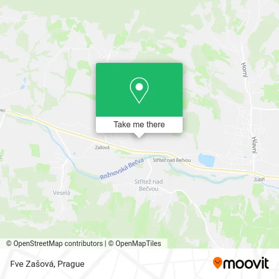 Карта Fve Zašová