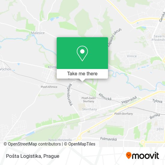 Карта Pošta Logistika