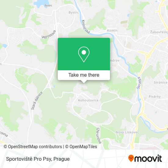 Sportoviště Pro Psy map