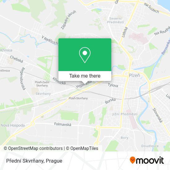 Přední Skvrňany map