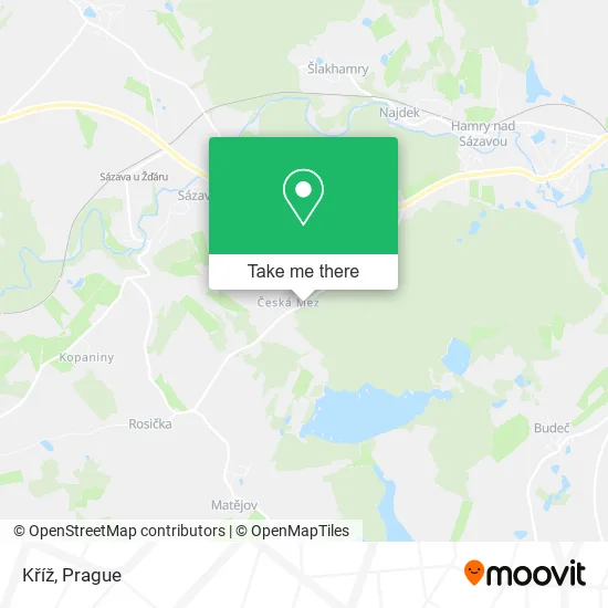 Kříž map