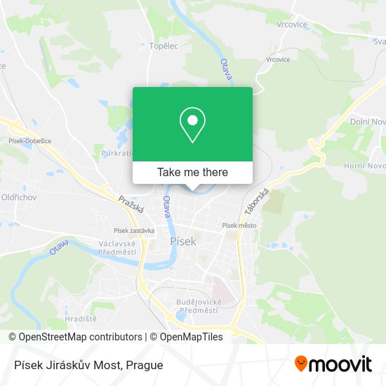 Písek Jiráskův Most map