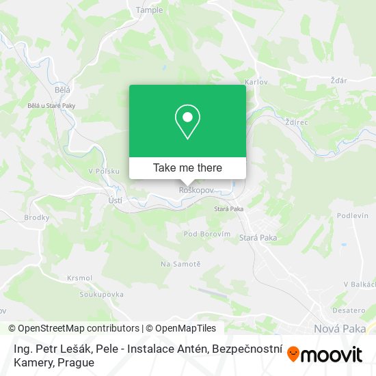Ing. Petr Lešák, Pele - Instalace Antén, Bezpečnostní Kamery map
