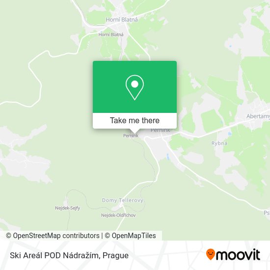 Ski Areál POD Nádražím map