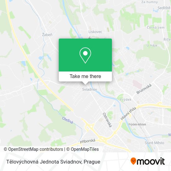 Tělovýchovná Jednota Sviadnov map