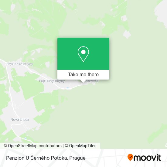 Penzion U Černého Potoka map