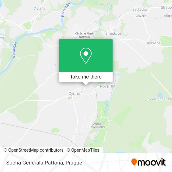 Socha Generála Pattona map