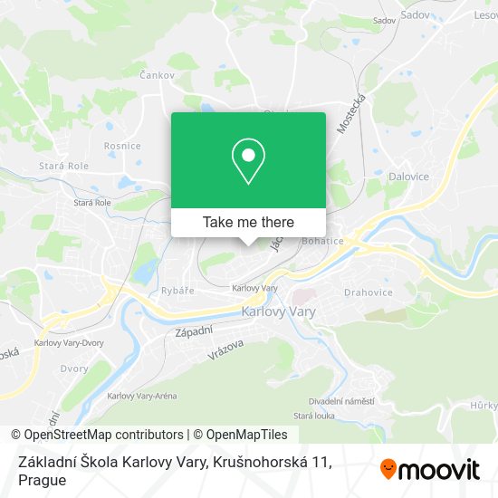Základní Škola Karlovy Vary, Krušnohorská 11 map