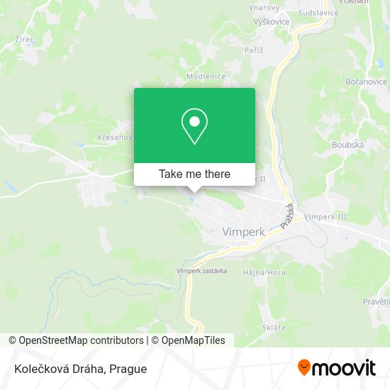 Kolečková Dráha map