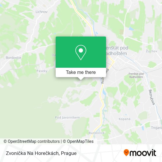 Zvonička Na Horečkách map