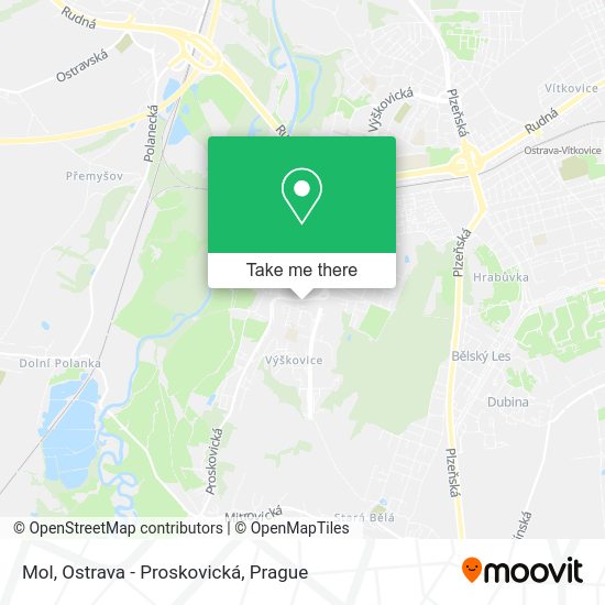 Mol, Ostrava - Proskovická map